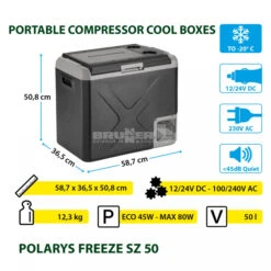 Frigo Congelatore Portatile Brunner Polarys Freeze SZ 50 40 Frigo Congelatore Portatile Brunner Polarys Freeze SZ 50 -Brunner frigo congelatore portatile brunner polarys freeze sz 50 bivalente compressione 18
